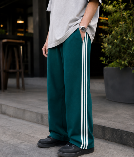 Bottle Green Straight Cut Joggers
