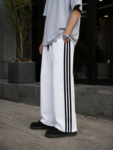 While Stripes Straight Cut Joggers