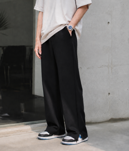 Black Straight fittings Joggers (Cut)