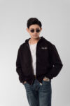 Myst | Jet Black Both Side Zipped Hoddie